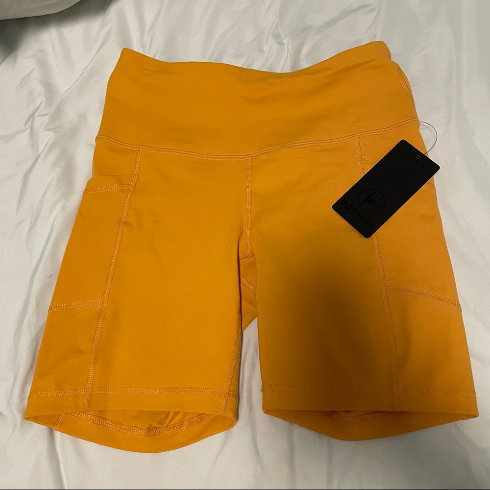 Yellow Biker Shorts